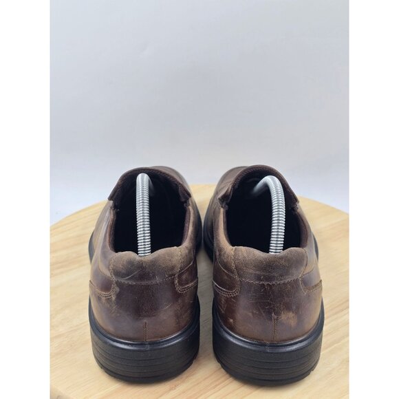 Ecco Loafers Shoes Mens Brown Brown Leather Slip On Casual Eu 43 U.S 9-9.5 - Picture 4 of 8